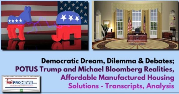 DemocraticDebateAtlanta2019POTUSTrumpMichaelBloombergAffordableManufacturedHousingSolutionsTranscriptsAnalysisMHProNews