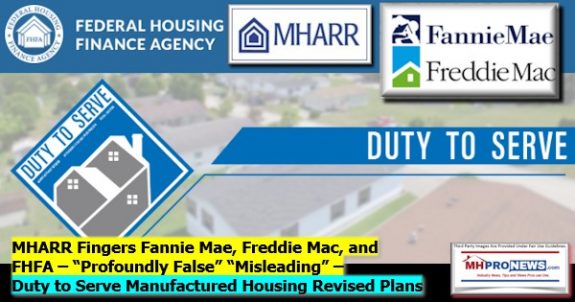 FederalHousingFinanceAgencyFannieMaeFreddieMacMHARRLogosDutyToServeManufacturedHousingManufacturedHomeProNews