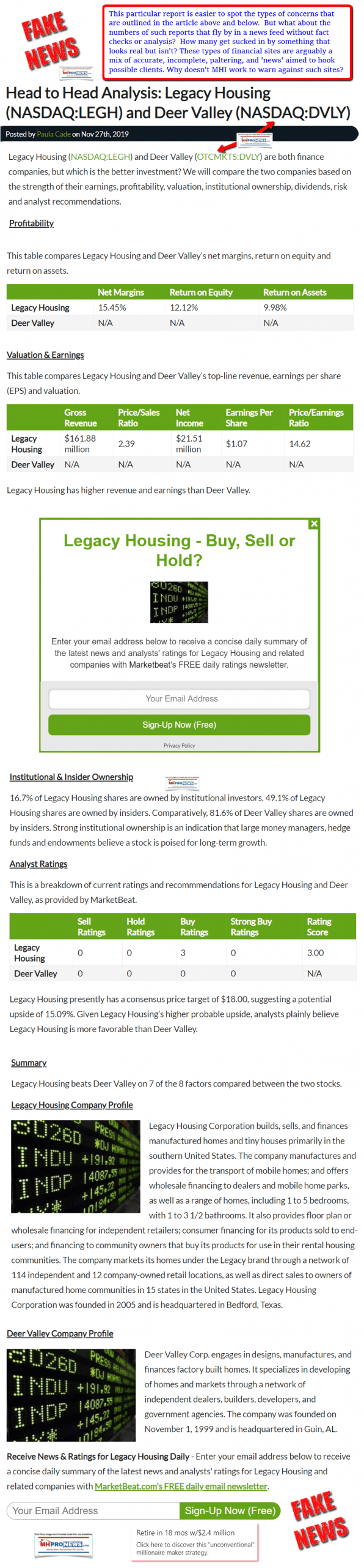 HeadHeatAnalysisLegacyHousingLEGHDeerValleyNASDAQsicManufacturedHomeProNews