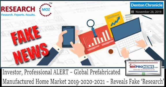 InvestorProfessionalALERTGlobalPrefabricatedManufacturedHomeMarket2019-2020-2021RevealsFakeResearchManufacturedHomeProNews