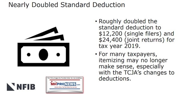 NearlyDoubledStandardDeductionNFIB2017TaxCutsJobsActManufacturedHomeProNews