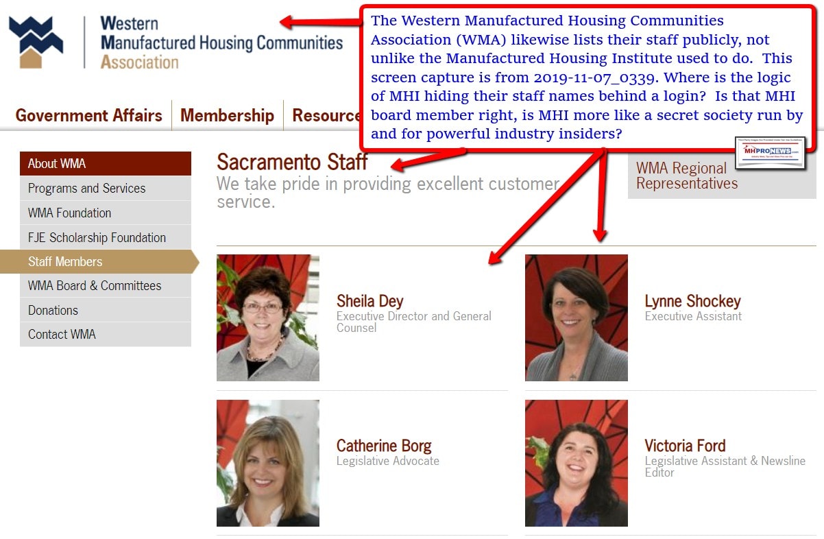 WesternManufacturedHousingCommunitiesAssociationLogoWMAStaffContactPageManufacturedHomeProNews