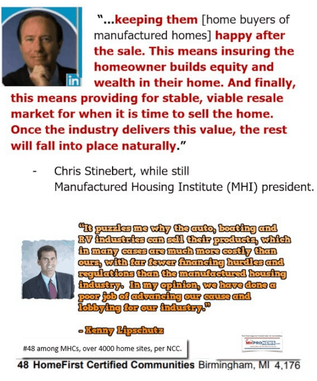 ChrisStinebertManufacturedHousingInstitutePresidentKennyLipschutzHomeFirstCertifiedManufacturedHomeProNews