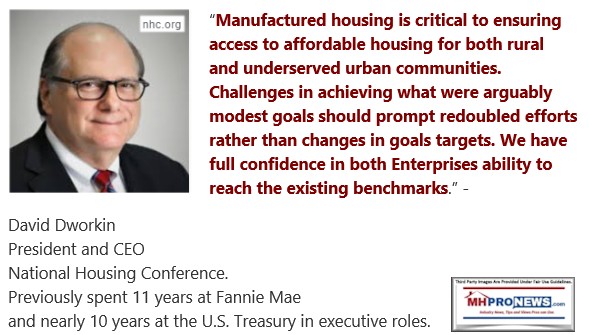 DavidDworkinPresidentCEONationalHousingConferenceManufacturedHousingQuoteManufacturedHomeProNews