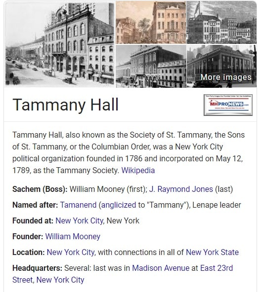 TammanyHallNYCWikiHistoryCorruptionManufacturedHomeProNews