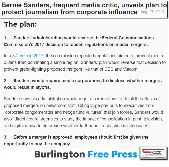 BernieSandersPlanAgainstMediaMergersManufacturedHomeProNews682