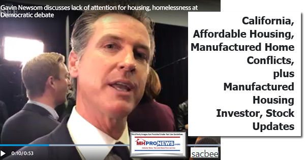 CaliforniaAffordableHousingManufacturedHomeConflictsPlusManufacturedHousingInvestorStockUpdates