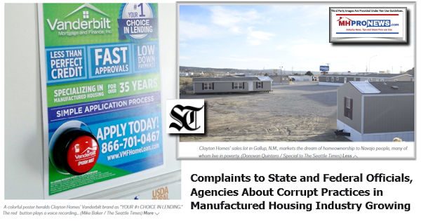 ComplaintsStateFederalOfficialsAgenciesCorruptPracticesInManufacturedHousingIndustryGrowingManufacturedHomeProNews