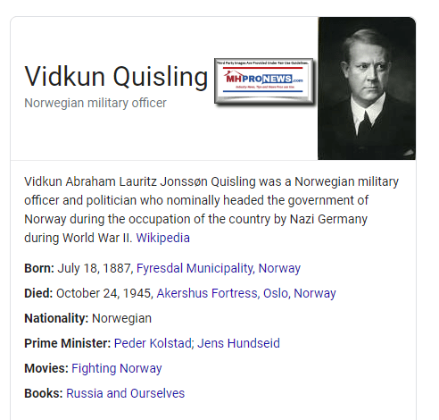 VidkunQuislingWikiManufacturedHomeProNews