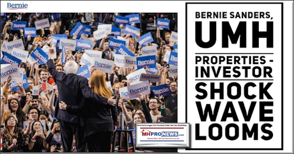 BernieSandersUMHPropertiesInvestorShockWaveLoomsManufacturedHomeCommunitiesMHProNews