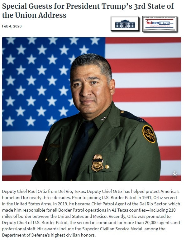 DeputyChiefFaulOrtizDelRioTexasBorderPatrolWhiteHouseOfficialPhotoManufacturedHomeProNews