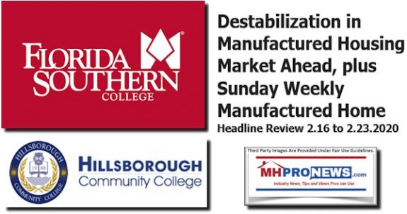 DestablizationManufacturedHousingMarketAheadSundayWeeklyManufacturedHomeHeadlineReview2.16to2.23.2020MHProNews