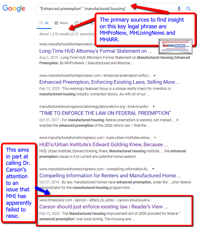 EnhancedPreemptionManufacturedHomeManufacturedHousingSearch2.26.2020ManufacturedHomeProNewsFactCheck