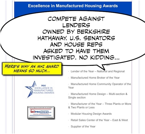 ExcellenceManufacturedHousingAwardFromManufacturedHousingInstituteManufacturedHomeProNewsSatireCartoon