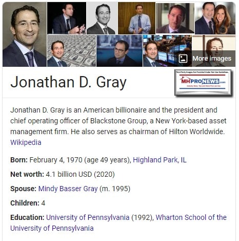 JonathanGrayBlackstoneGroupPresidentCOOWikiManufacturedHomeCommunitiesManufacturedHomeProNews