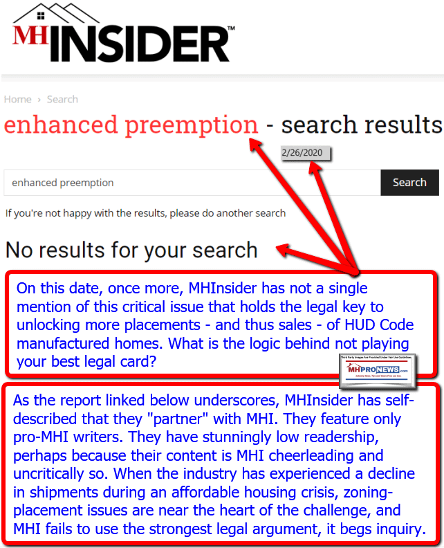 MHInsiderLogoManufacturedHousingInstituteEnhancedPreemptionAnalysisFactCheckManufacturedHousingProNews