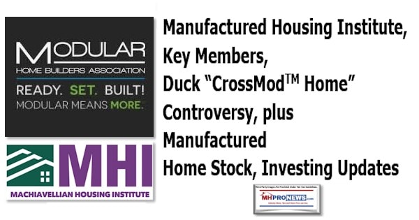 ManufacturedHousingInstituteKeyMembersDuckCrossModTMHomesControversyPlusManufacturedHOmeStockInvestingUpdatesManufacturedHomeProNews