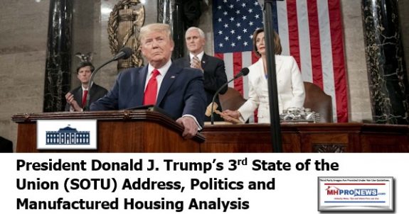 PresidentDonaldJTrump3rdStateOfUnionSOTUAddressPoliticsEconomicsManufacturedHousingAnalysis