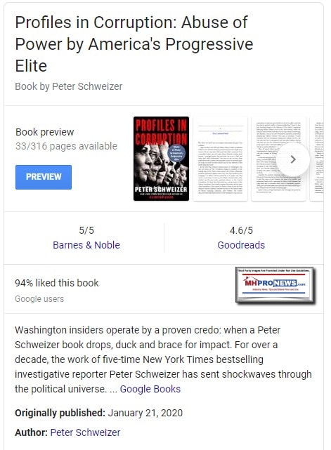 ProfilesInCorruptionPeterSchweizerWikiManufacturedHomeProNews