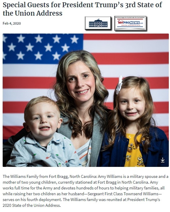 WilliamsFamilyFortBraggNorthCarolinaWhiteHouseOfficialPhotoManufacturedHomeProNews