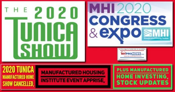 2020TunicaManufacturedHomeShowCancelledMHICongressExpoAppriseManufacturedHomeInvestingStockUpdatesMHProNews