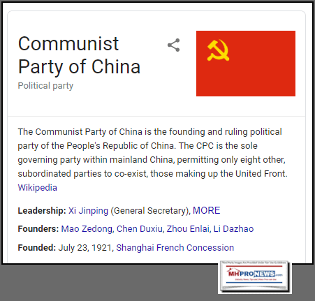 CCPChineseCommunistPartyCPCManufacturedHomeProNews