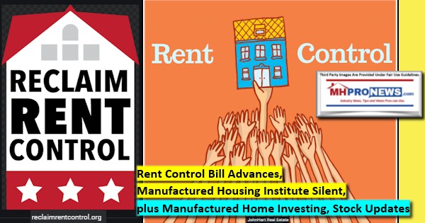 RentControlBillAdvancesManufacturedHousingInstituteSilentPlusManufacturedHomeInvestingStockUpdates