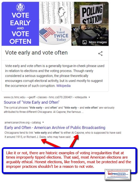 VoteEarlyVoteOftenQuoteElectionFraudChicagoWikiManufacturedHomeProNews