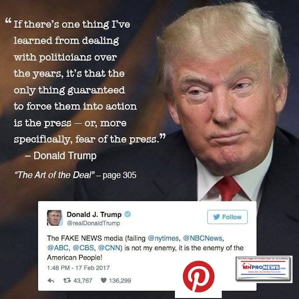 DonaldJTrumpQuotePressNewsFakeNewsPoliticansFearMediaManufacturedHomeProNews