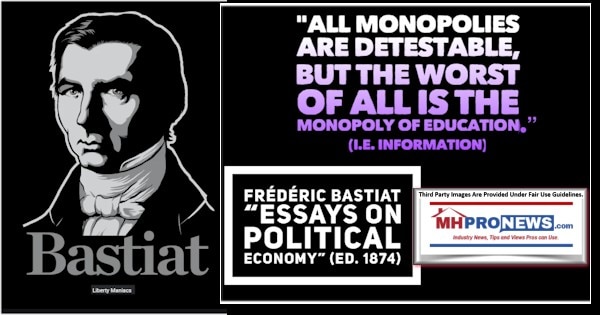 FredericBastiatQuoteAllMonopolisAreDestestableButWorstMonopolyOfEducationInformationEssaysPoliticalEconomyMHProNews