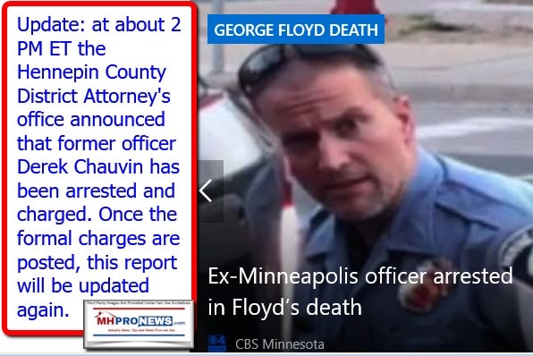 FormerOfficerDerekChauvinArrestedChargedinDeathOfGeorgeFloydMinneapolisMinnesotaMHProNews