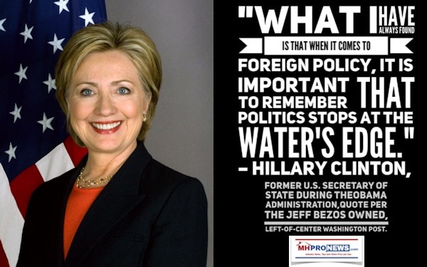 HillaryClintonQuoteWhatIhaveAlwaysFoundThatForeignPolicyImportantRememberThatPoliticsStopsAtWatersEdgePhotoMHProNewsPerWashingtonPost