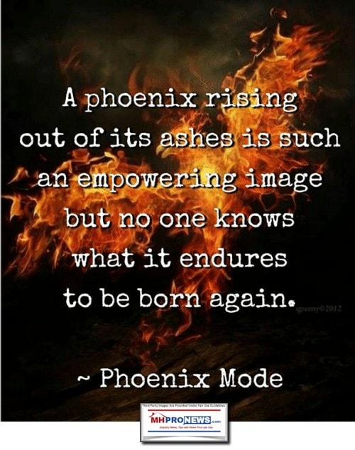 PhoenixRisingOutOfAshesEmpoweringImageWhatWasEnduredtoBeRebornQuoteManufacturedHomeProNewsLogo