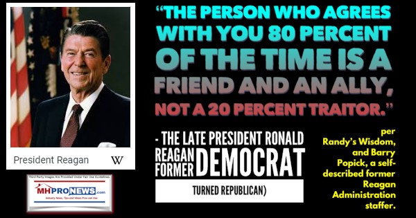 ThePersonWhoAgreesWithYou80PercentTimeIsFriendAllyNot20PercentTraitorQuotePresidentRonaldReaganDemocratTurnedRepublicanPerRandyWisdomBarryPopickMHProNewsPhotoLogoQuote