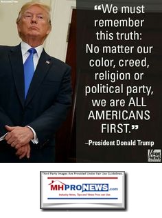 WeMustRememberThatRegardlessofColororCreedWeAreAllAmericansFirstDonaldJTrumpQuoteFoxNewsLogoMHProNewsLogo