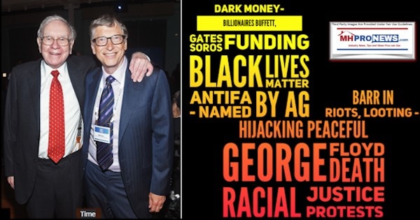 DarkMoneyBillionairesBuffettGatesSorosFundingBlackLivesMatterAntifaNamedAGBarrRiotsLootingHijackingPeacefulGeorgeFloydDeathRacialJusticeProtestsPhotoMHProNewsLogo