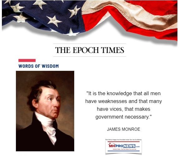 EpochTimesQuoteJamesMadisonKnowledgeAllMenHaveWeaknessesManyHaveVicesMakesGovernmentNecessaryMHProNews