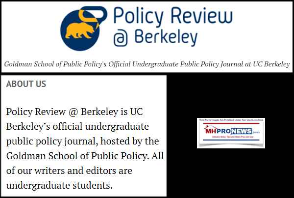 PolicyReviewBerkleyUniversityManufacturedHomeCommunitiesManufacturedHousingProNewsFactCheckAnalysis