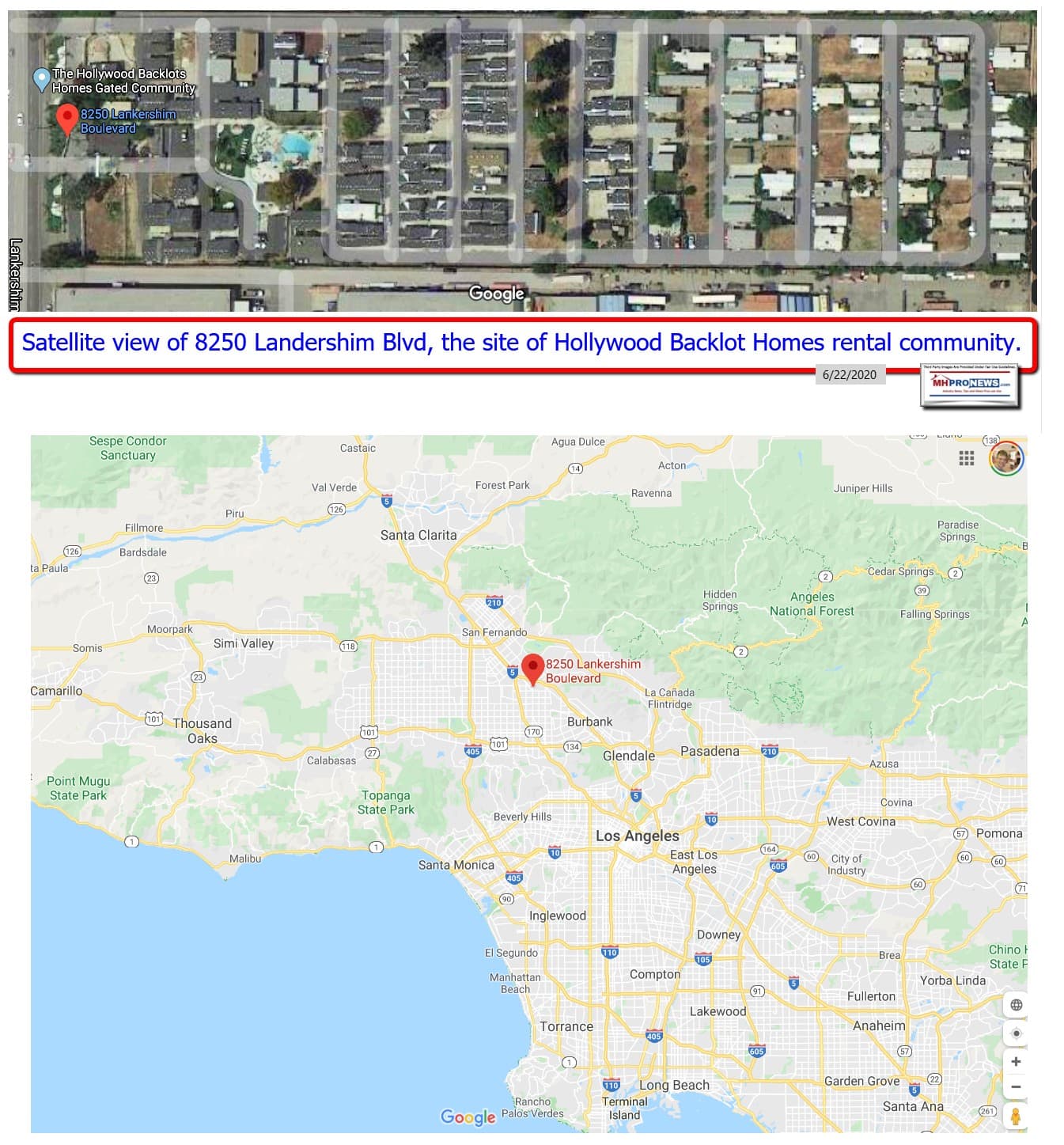 SatelliteView8250LandershimBlvdHollywoodBacklotHomesRentalCommunityMHProNews