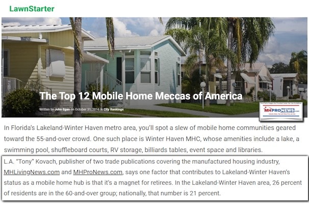 Top12MobileHomeMeccasLATonyKovachLawnstarterMHProNews