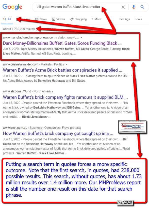 BillGatesWarrenBuffettBlackLivesMatterGoogleSearchResult2020-07-03_1049ManufacturedHomeProNewsLogo