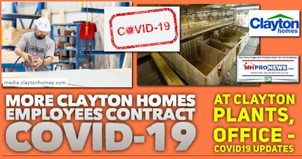 MoreClaytonHomesLogoEmployeesContractCOVID-19atClaytonPlantsPhotoOfficeCOVID19UpdatesMHProNewsLogo