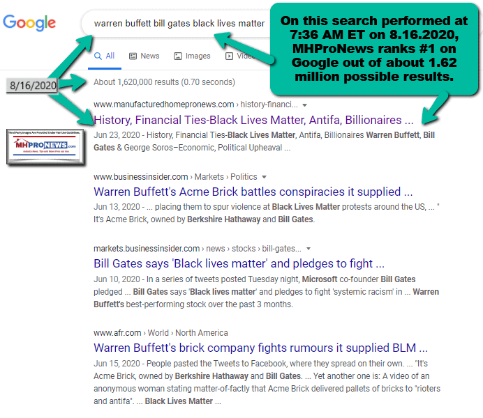 GoogleSearchWarrenBuffettBillGatesBlackLivesMatterGoogleSearch8.16.2020ManufacturedHomeProNewsMHproNewsLogo