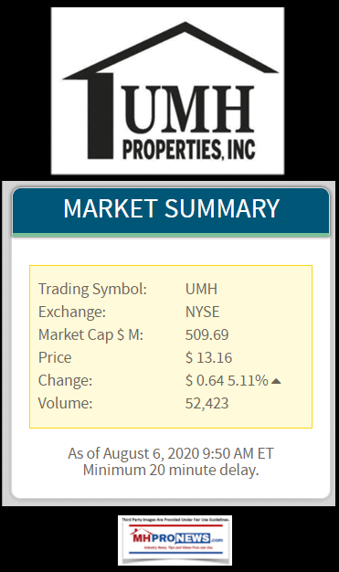 UMHPropertiesLogoMarketSummary8.6.2020MHProNews