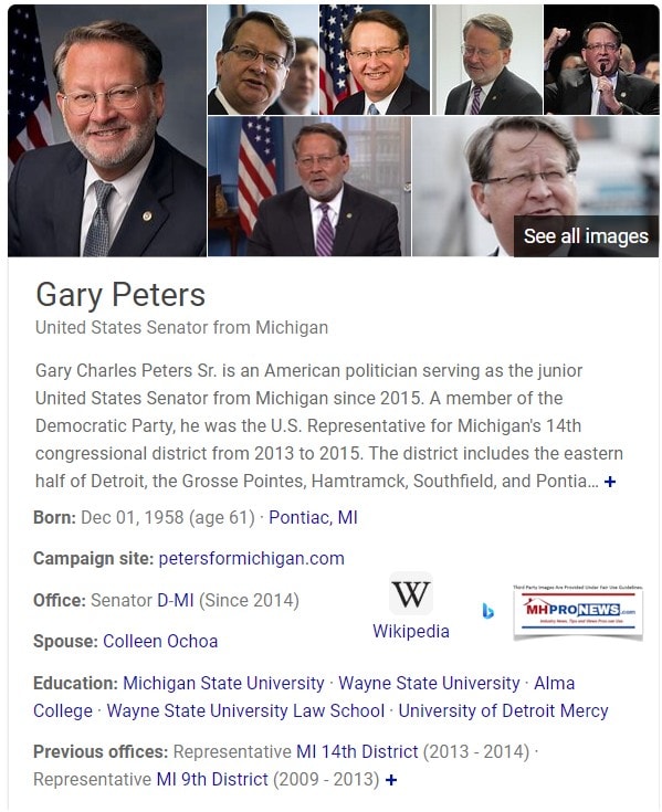 GaryPetersUSSenatorDemocratMIWikiMHproNews