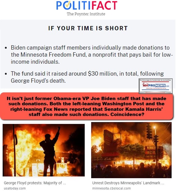 FactCheckWaPoFoxJoeBidenCampaignStaffSenKamalaHarrisStaffDonatedToBailOutRiotersRiotPhotosGraphicMHProNews