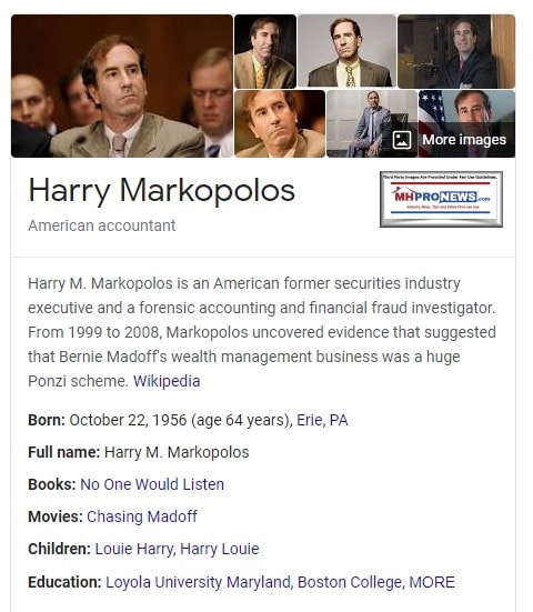 HarryMMarkopolisFromerSecuritiesIndustyExecutiveAndForensicAccountantBioWikiBernieMadoffWhistleblowerMHProNews