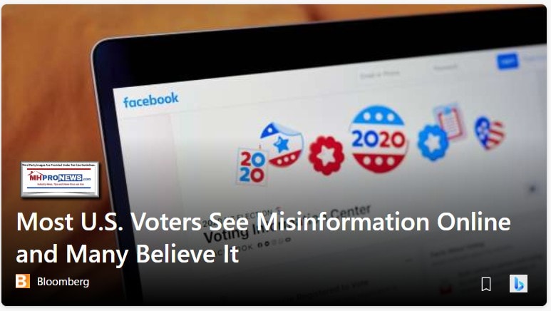 MostUSVotersSeeMisinformationOnlineManyBelieveItBloombergBingMHProNews