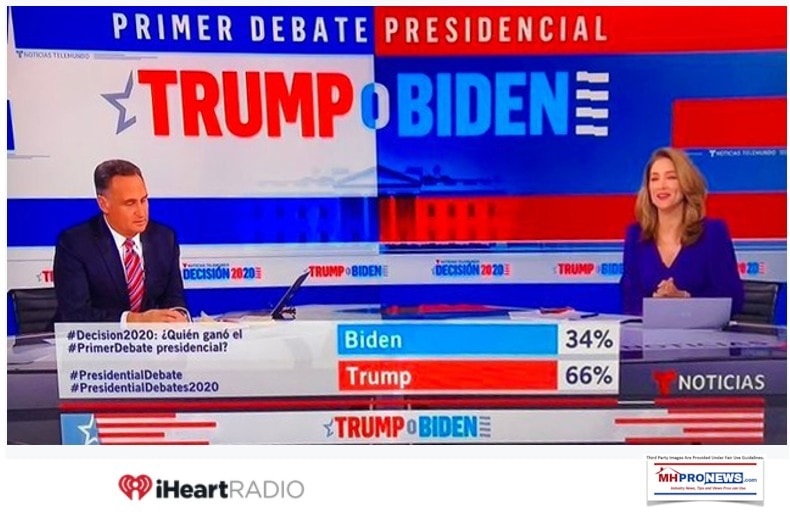 TrumpBidenTelemundoPostFirstDebateFlashPollResultTrump66PercentBiden34PercentMHProNews