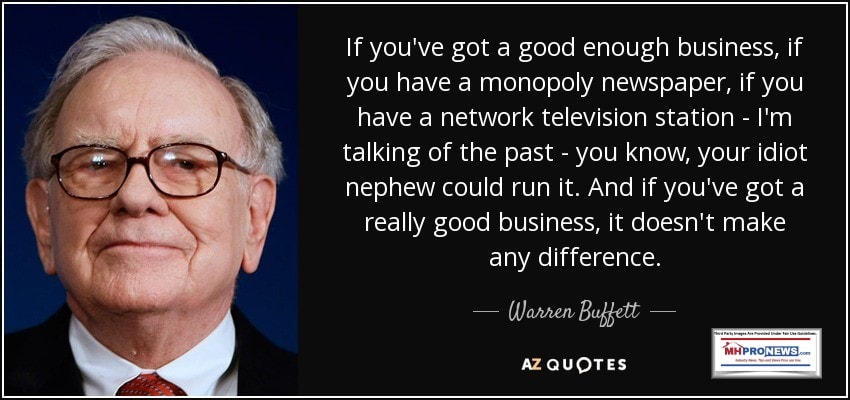 WarrenBuffettPhotoIdiotNephewCanRunAMonopolyBusinessSuccessfullyQuoteQuoteableQuoteMHProNewsQuotes